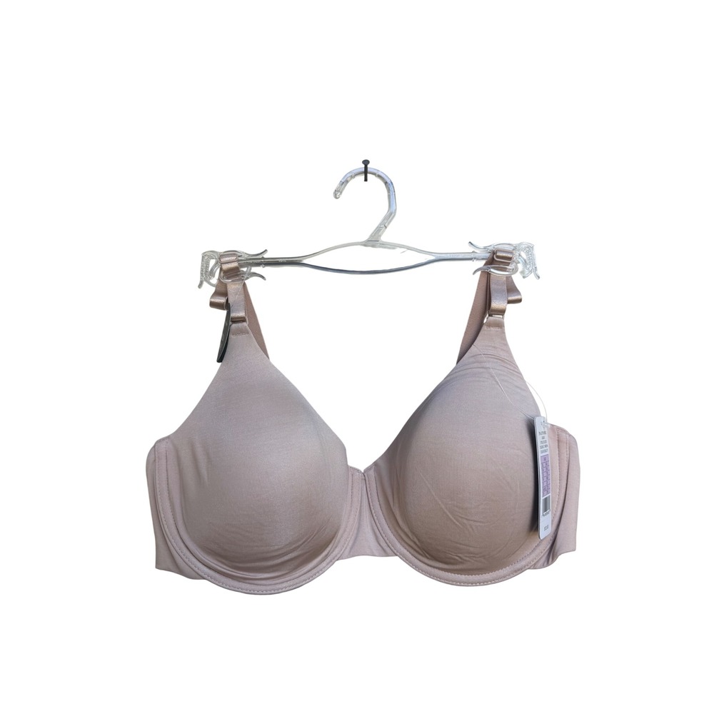 Natori Liquid Underwire Bra Light Mocha Seamless Molded T-Shirt Bra Size 34D